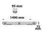 Preview: LED Wannenleuchte 150cm, IP65, PowerSwitch 35-60W, ColorSwitch 3000|4000|5000K