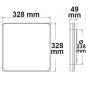 Preview: LED Decken/Wandleuchte mit HF-Bewegungssensor 24W, weiß, eckig, IP54, ColorSwitch 3000|4000K