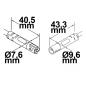 Preview: Mini-Plug Verlängerung male-female, 3m, 2x0,75, IP54, schwarz, max. 48V/6A