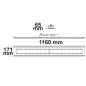 Preview: LED Hallenleuchte Linear SK 240W, 90°, IK10, IP65, 1-10V dimmbar, neutralweiß