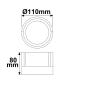 Preview: LED Wandleuchte rund, 6W, IP54, sandschwarz, warmweiß