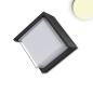Preview: LED Wandleuchte eckig, 6W, IP54, sandschwarz, warmweiß
