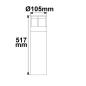 Preview: LED Wegeleuchte Poller-5, 50cm, 6W, sandschwarz, warmweiß
