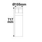 Preview: LED Wegeleuchte Poller-5, 70cm, 6W, sandschwarz, warmweiß