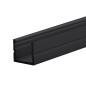 Preview: LED Aufbauprofil SURF8 Aluminium schwarz RAL 9005, 200cm