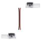 Preview: Kontakt-Verbinder mit Kabel (max. 5A) K1-210 für 2-pol. IP20 Flexstripes mit Breite 10mm, Pitch >7mm