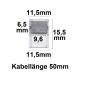 Preview: Kontakt-Verbinder mit Kabel (max. 5A) K1-210 für 2-pol. IP20 Flexstripes mit Breite 10mm, Pitch >7mm