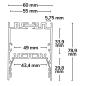 Preview: LED Leuchtenprofil LAMP40 Up&Down Aluminium silber pulverbeschichtet, 200cm