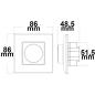 Preview: Sys-Pro 1 Zone Einbau-Drehknopf/Funk-Dimmer 230V, 360VA, Phasenan-/Abschnitt wählbar