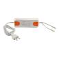 Preview: LED Trafo MiniAMP 24V/DC, 0-50W, 120cm Kabel mit Flachstecker, sekundär 2 female Buchsen