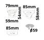 Preview: LED Wandeinbauleuchte Sys-Wall68 230V, 3W, ColorSwitch 3000|4000|6000K, inkl. Dose/exkl. Cover