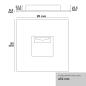 Preview: Cover Aluminium eckig 3 silbergrau für Sys-Wall68