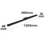 Preview: 3-Phasen Linearleuchte 1200mm, 40W, 110°, schwarz matt, 4000K