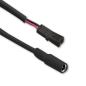 Preview: Adapter Rundstecker Female auf MiniAmp Female-Buchse, 10cm, 2-polig, schwarz, max. 3A