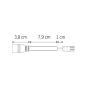 Preview: Adapter Rundstecker Female auf MiniAmp Female-Buchse, 10cm, 2-polig, schwarz, max. 3A