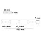 Preview: LED UV-C MiniAMP Flexband 270nm, 12V DC, 6W, IP54, 116cm, weiß, eins. Kabel + maleAMP, 12 LED/m