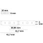 Preview: LED UV-C MiniAMP Flexband 270nm, 12V DC, 12W, IP54, 116cm, weiß, eins. Kabel + maleAMP, 24 LED/m