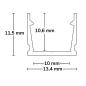 Preview: LED Aufbauprofil SURF10 Aluminium eloxiert, 200cm