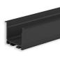 Preview: LED Einbauprofil DIVE20 Aluminium schwarz RAL9005, 200cm