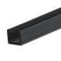 Preview: LED Aufbauprofil SURF6 Aluminium schwarz RAL9005, 200cm