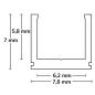 Preview: LED Aufbauprofil SURF6 Aluminium schwarz RAL9005, 200cm