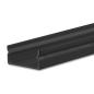 Preview: LED Aufbauprofil PURE14 S Aluminium schwarz RAL 9005, 200cm