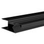 Preview: LED Aufbauleuchtenprofil HIDE ASYNC Aluminium schwarz RAL 9005, 200cm