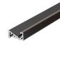 Preview: LED Aufbauprofil FURNIT6 S Aluminium schwarz RAL 9005, 200cm