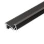Preview: LED Einbauprofil FURNIT6 D Aluminium schwarz RAL 9005, 200cm