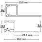 Preview: LED Fliesenprofil UP8, 200cm