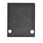 Preview: Endkappe EC89B Aluminium schwarz RAL 9005 für Profil HIDE SINGLE inkl. Schrauben