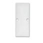 Preview: Endkappe EC90 Aluminium weiß RAL 9003 für Profil HIDE DOUBLE inkl. Schrauben