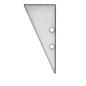 Preview: Endkappe EC91 Aluminium eloxiert für Profil HIDE TRIANGLE inkl. Schrauben