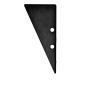 Preview: Endkappe EC91 Aluminium schwarz RAL 9005 für Profil HIDE TRIANGLE inkl. Schrauben
