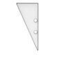 Preview: Endkappe EC91 Aluminium weiß RAL 9003 für Profil HIDE TRIANGLE inkl. Schrauben