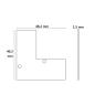 Preview: Endkappe EC93 Aluminium schwarz RAL 9005 für Profil HIDE ANGLE inkl. Schrauben