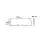 Preview: Endkappe EC94 Aluminium schwarz RAL 9005 für Profil HIDE BOTTOM inkl. Schrauben