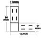 Preview: Kontakt-Eck-Verbinder Universal (max. 5A) K2-28 für 2-pol. IP20 Flexstripes mit Breite 8mm