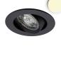 Preview: LED Einbauleuchte Slim68 schwarz, rund, 9W, warmweiß, dimmbar