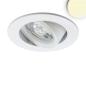 Preview: LED Einbauleuchte Slim68 MiniAMP weiß, rund, 8W, 24V DC, warmweiß, dimmbar