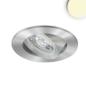 Preview: LED Einbauleuchte Slim68 MiniAMP Alu gebürstet, rund, 8W, 24V DC, warmweiß, dimmbar