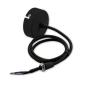 Preview: Deckenbaldachin rund 60mm, schwarz inkl. 2-pol. Stoffkabel 1,5m