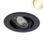 Preview: LED Einbauleuchte Sunset Slim68 schwarz, rund, 9W, 1800-2800K, Dimm-to-warm