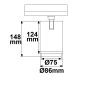 Preview: 3-Phasen Schienenstrahler fokussierbar, 34W, 20°-70°, schwarz matt, Bread 2700K