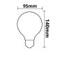 Preview: E27 Vintage Line LED Roundbulb 95, Smoky, 4W, 2200K