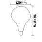 Preview: E27 Vintage Line LED Roundbulb A125, unregular, Amber, 4W, 2200K