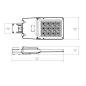 Preview: LED Street Light GR60, 3000K, IP66, mit Aufnahme für Ausleger DN45
