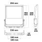 Preview: LED Fluter HEQ 240W, 110°, 5700K, IP66