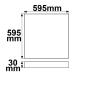 Preview: LED Panel Backlight Line 600 UGR<19 8H/8H, CRI90, 36W, neutralweiß, Push/DALI dimmbar