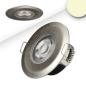 Preview: LED Einbaustrahler PC68 IP44, brushed, 5W, 38°, warmweiß, 3 Stufen dimmbar, korrosionsbeständig
